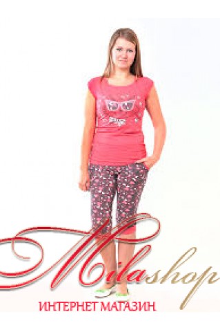 Пижама с капри из хлопка MTF 02102ПВ